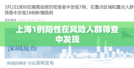上海1例阳性在风险人群筛查中发现/上海最近新冠阳性一般多少时间恢复 上海1例阳性在风险人群筛查中发现/上海最近新冠阳性一般多少时间恢复