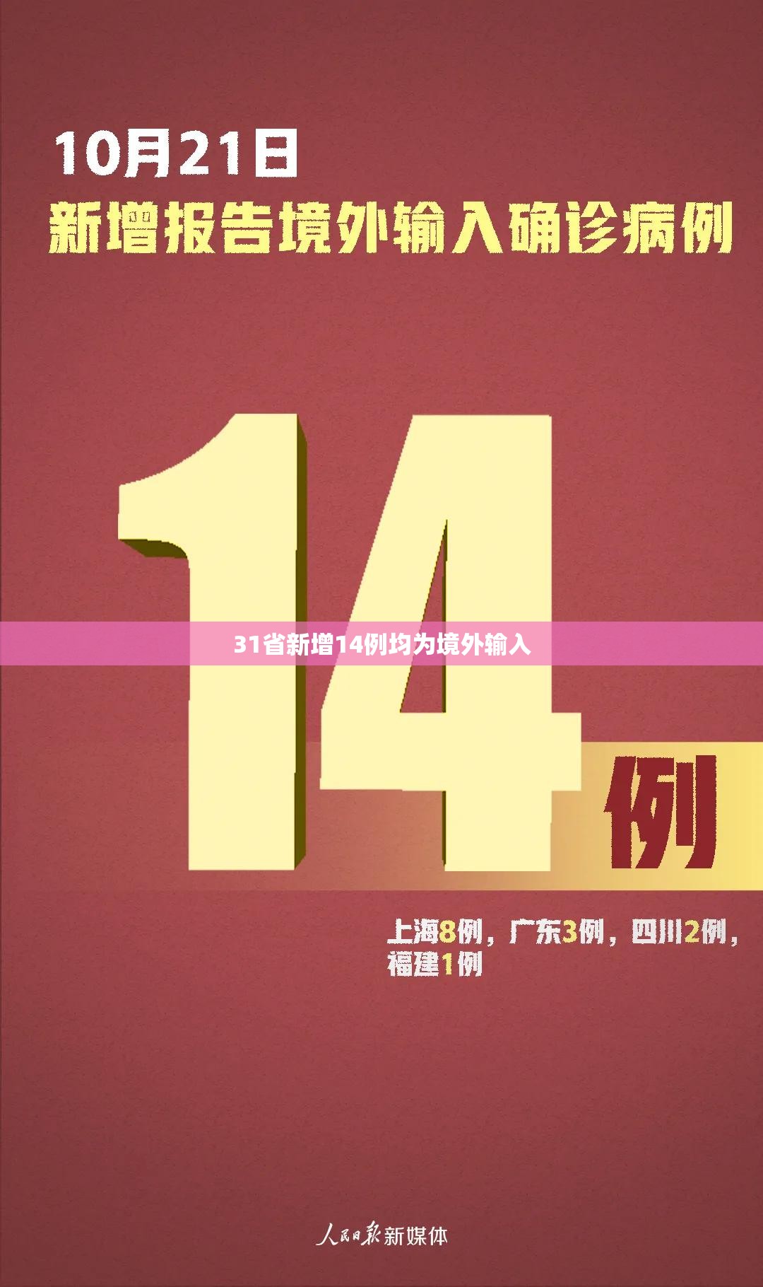 31省新增14例均为境外输入/31省市新增本土104 525