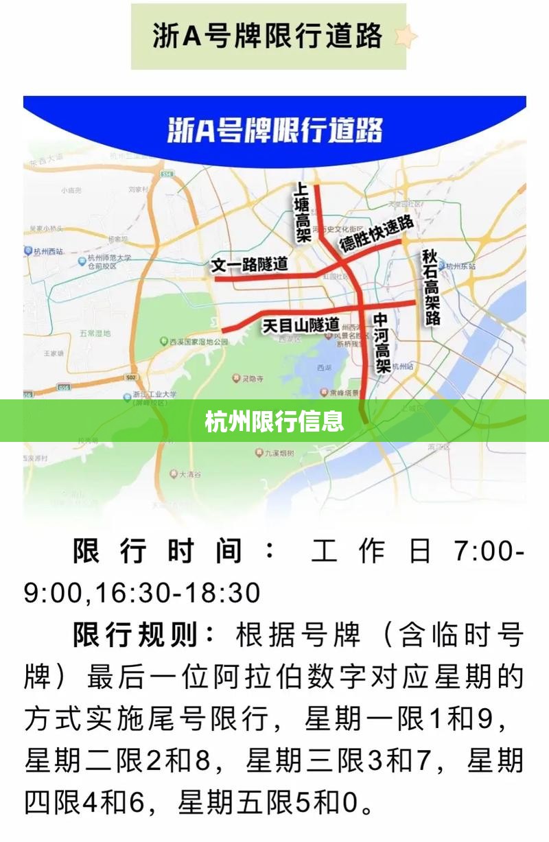 杭州限行信息/杭卅限行时间 杭州限行信息/杭卅限行时间