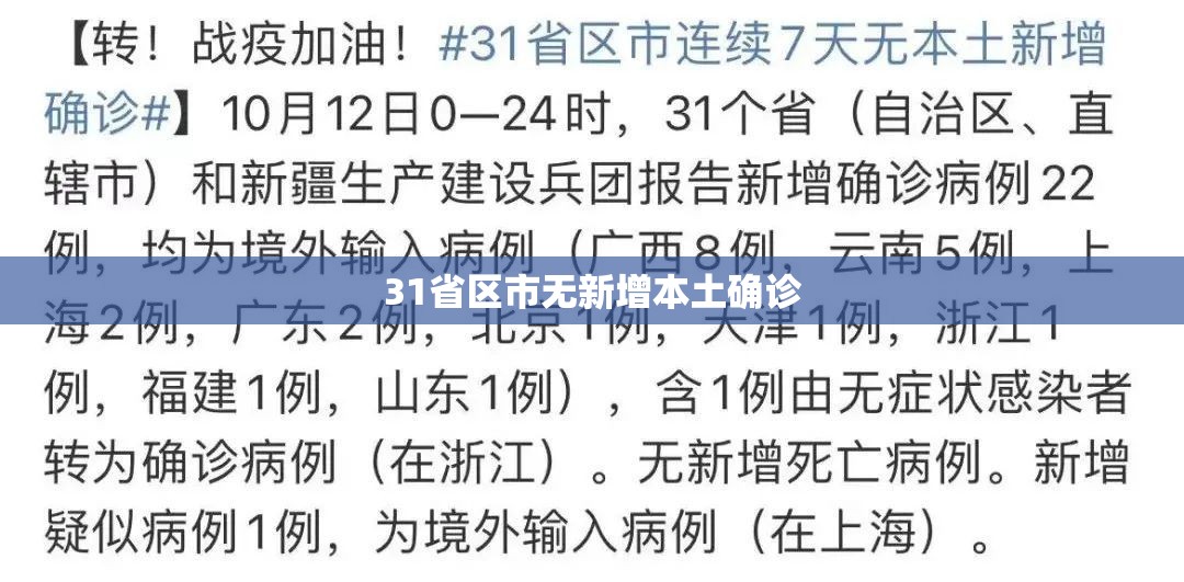31省区市无新增本土确诊(31省区市新增确诊25例 本土15例) 31省区市无新增本土确诊(31省区市新增确诊25例 本土15例)