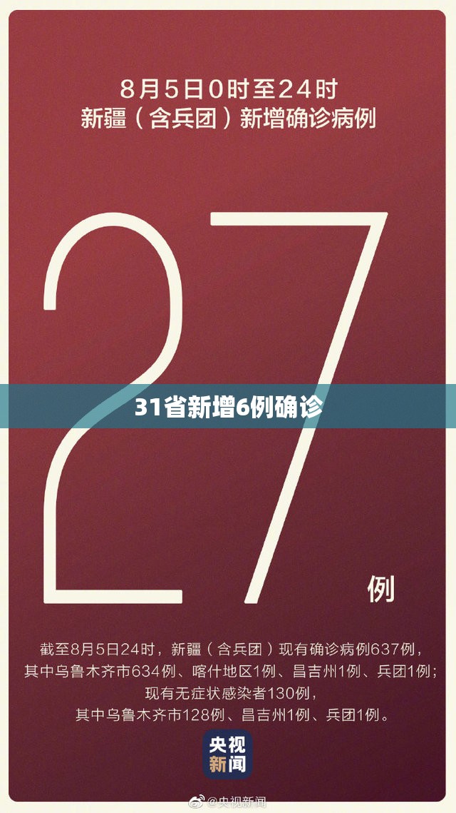 31省新增6例确诊(31省区市新增13例本土确诊)
