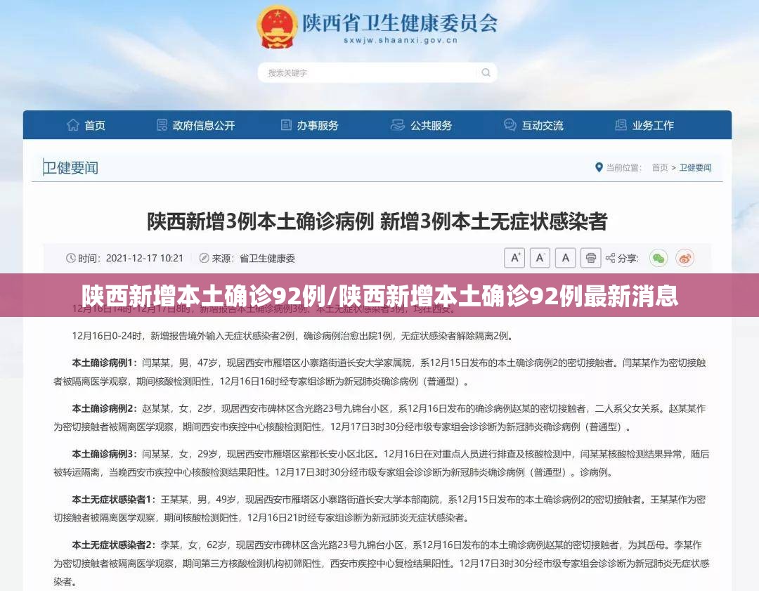 陕西新增本土确诊92例/陕西新增本土确诊92例最新消息 陕西新增本土确诊92例/陕西新增本土确诊92例最新消息