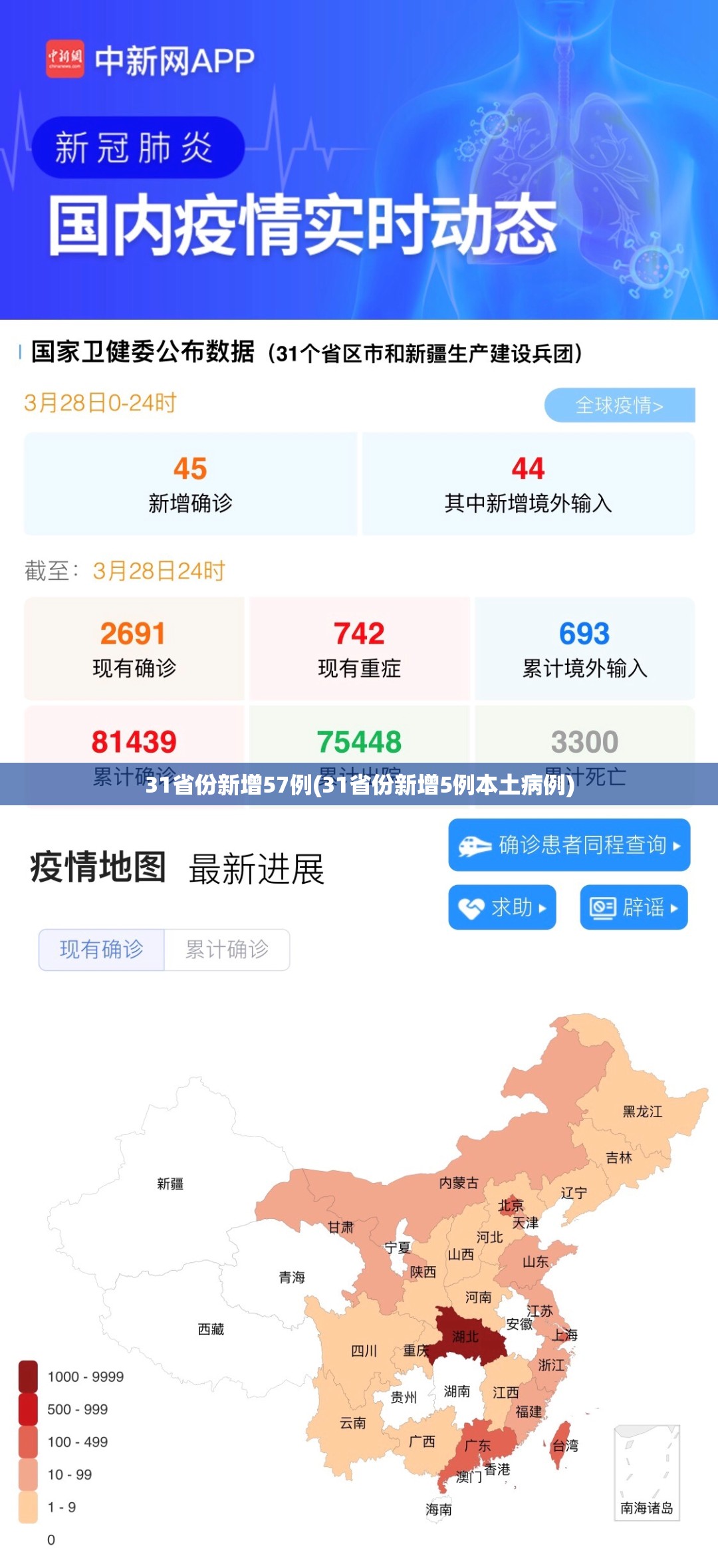 31省份新增57例(31省份新增5例本土病例) 31省份新增57例(31省份新增5例本土病例)