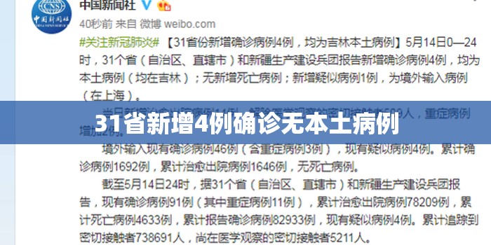 【31省新增4例确诊无本土病例,31省新增本土确诊10例】 【31省新增4例确诊无本土病例,31省新增本土确诊10例】
