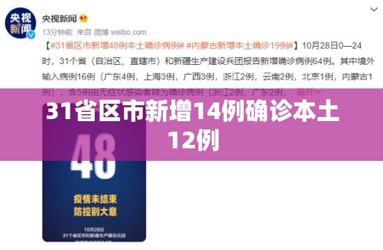 【31省区市新增14例确诊本土12例,31省区市新增48例本土确诊病例】 【31省区市新增14例确诊本土12例,31省区市新增48例本土确诊病例】